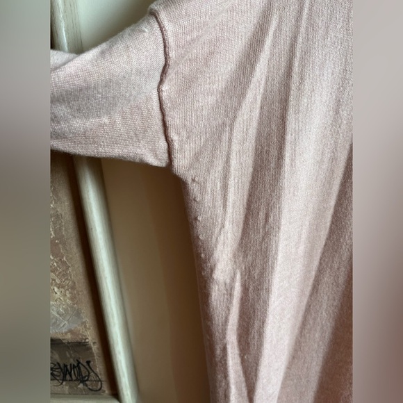 Eileen Fisher 100% Merino Wool Pink Turtleneck Sweater Top - Picture 5 of 11